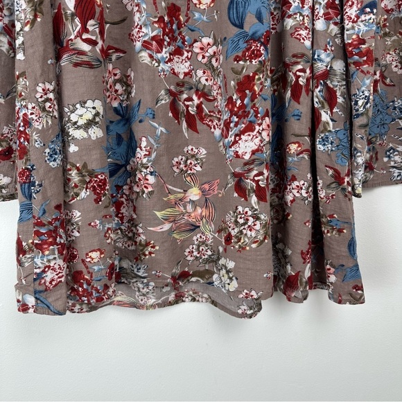 Umgee Mini Dress Size Small Floral Boho Western Crochet Bell Sleeve Hippie - Picture 5 of 10